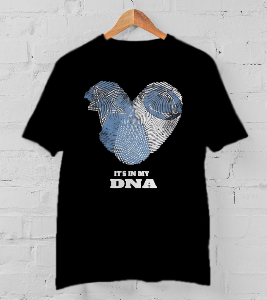 Dallas Cowboys Heart It's In My DNA Football Team Fan Pride T-Shirt