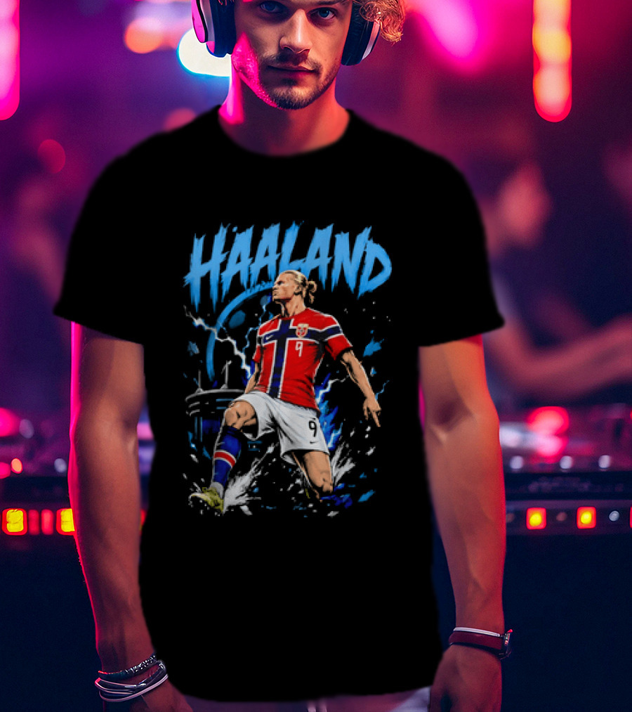 Haaland Norway National Team Born To Score Number 9 T-Shirt