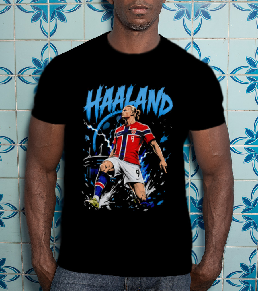 Haaland Norway National Team Born To Score Number 9 T-Shirt