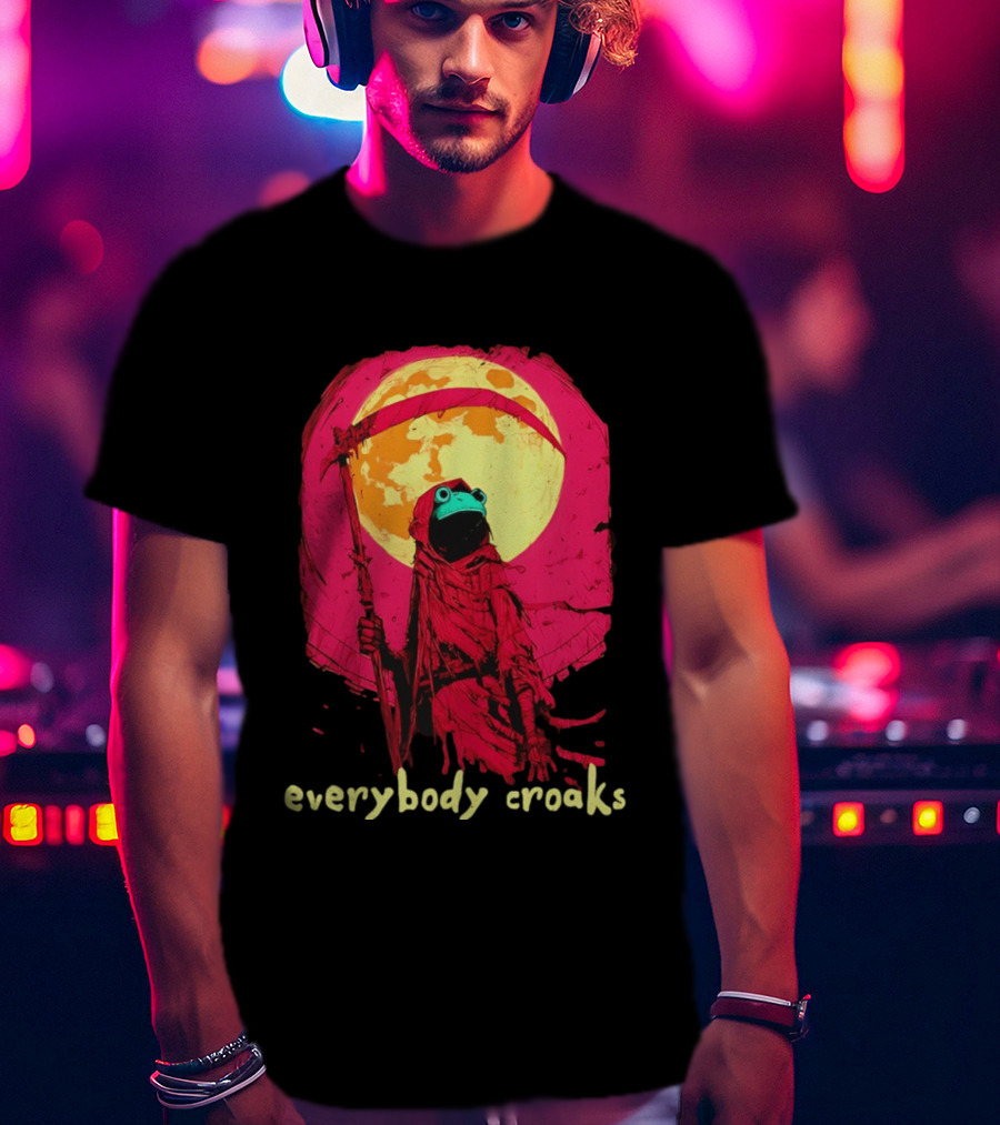 Everybody Croaks Frog Reaper Moon Scene T-Shirt