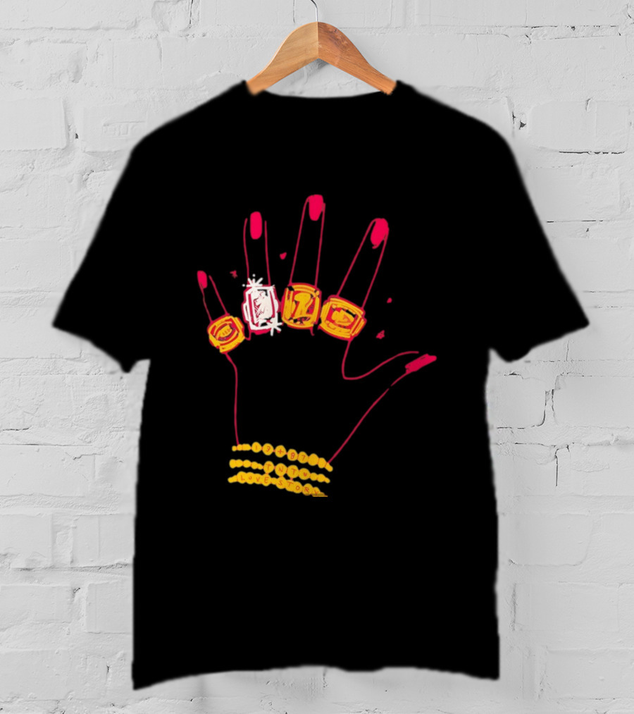 Hand Wearing Rings Bracelets 13 + 87 TNT Love Story T-Shirt
