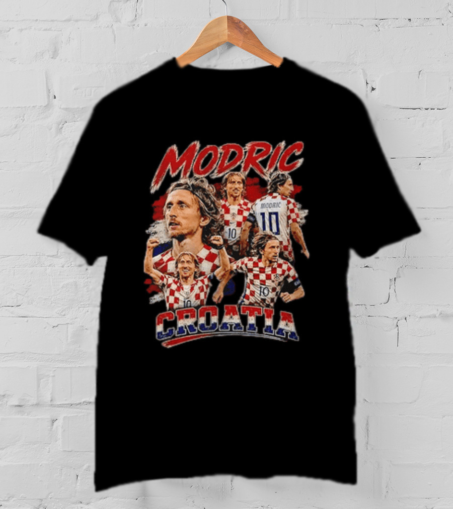 Luka Modric Croatia Number 10 National Team Football Player T-Shirt