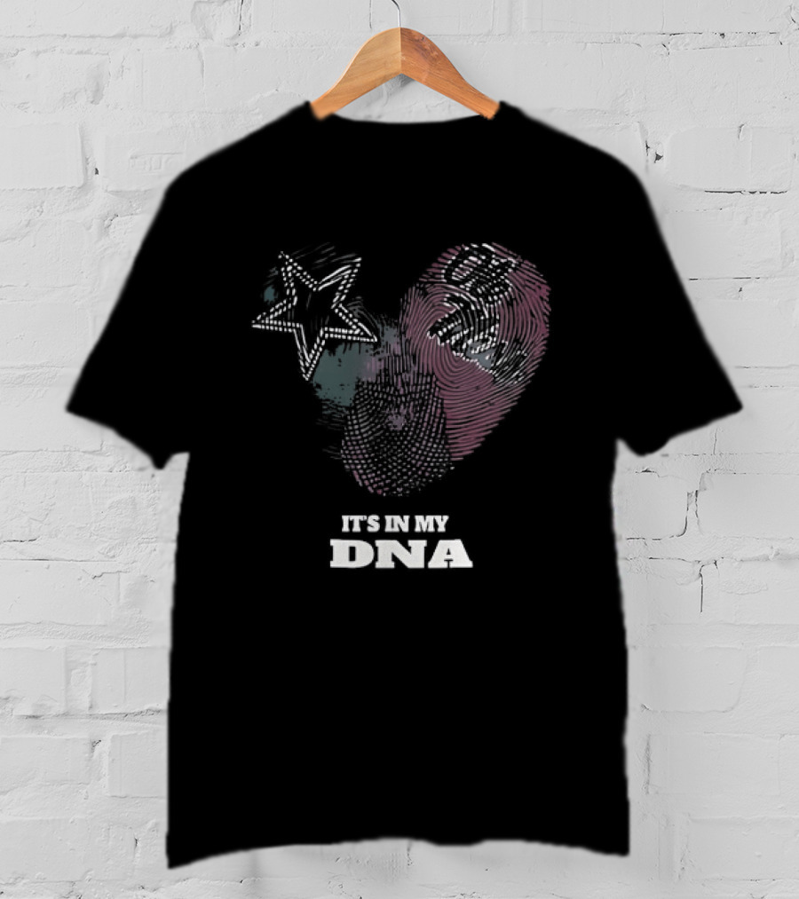 Heart Shaped Fingerprint Patriotism It's In My DNA T-Shirt