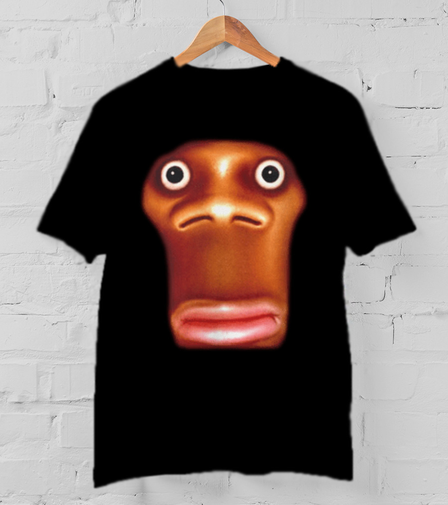 Stop Looking At Me Face Staring Meme Brown Expression T-Shirt