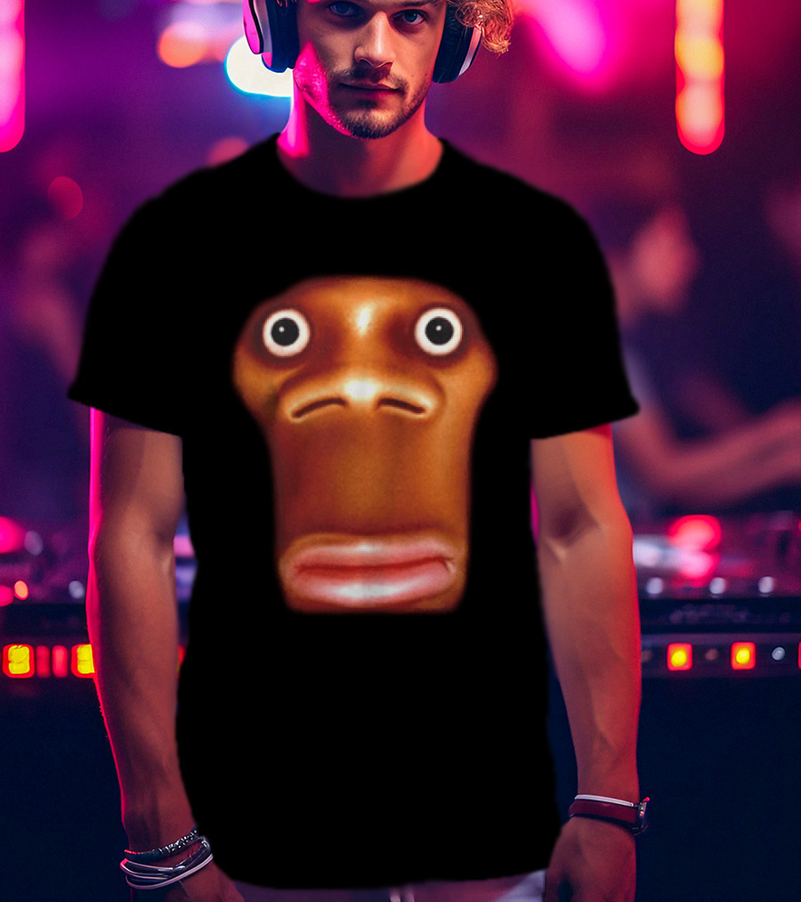 Stop Looking At Me Face Staring Meme Brown Expression T-Shirt