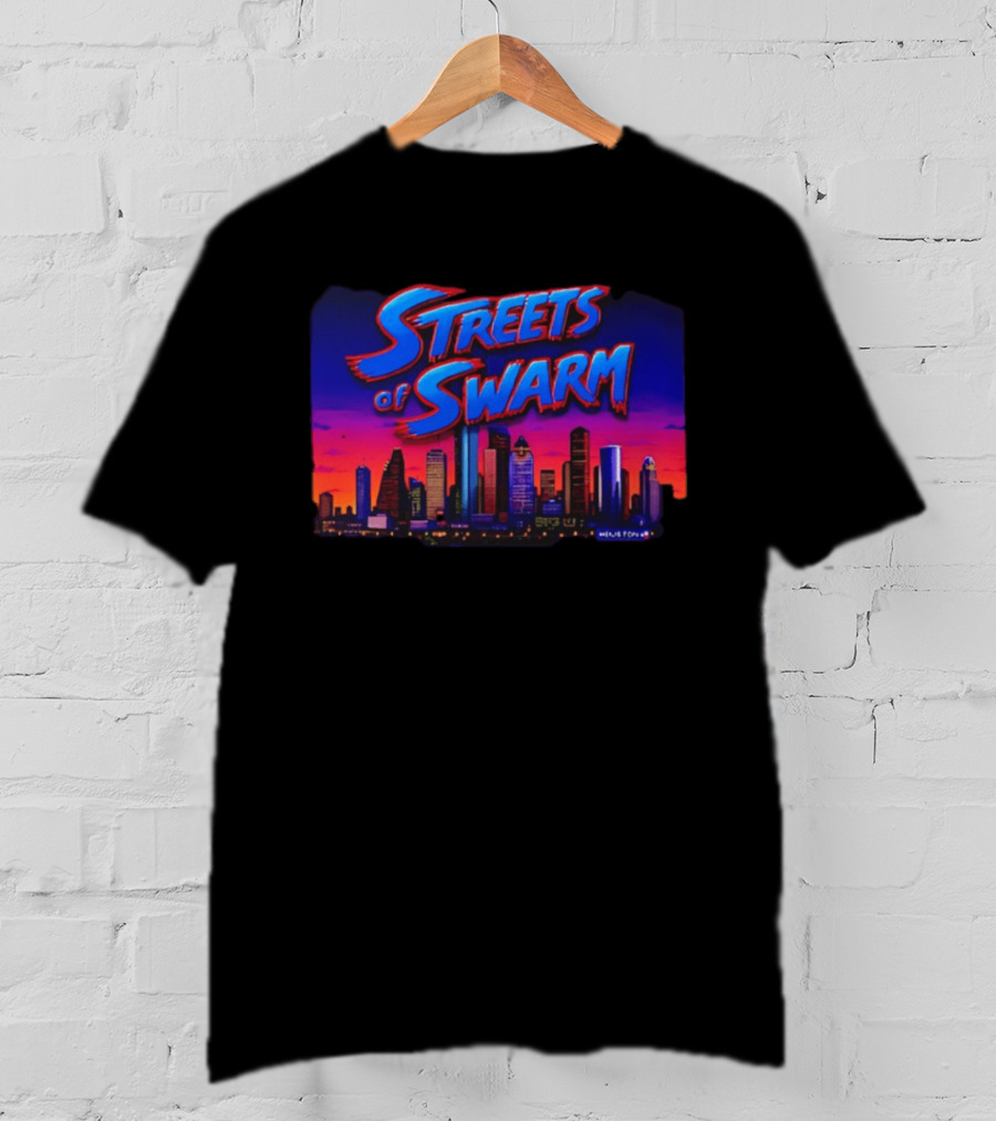 Streets Of Swarm Houston Texans Arcade Skyline Skyline T-Shirt