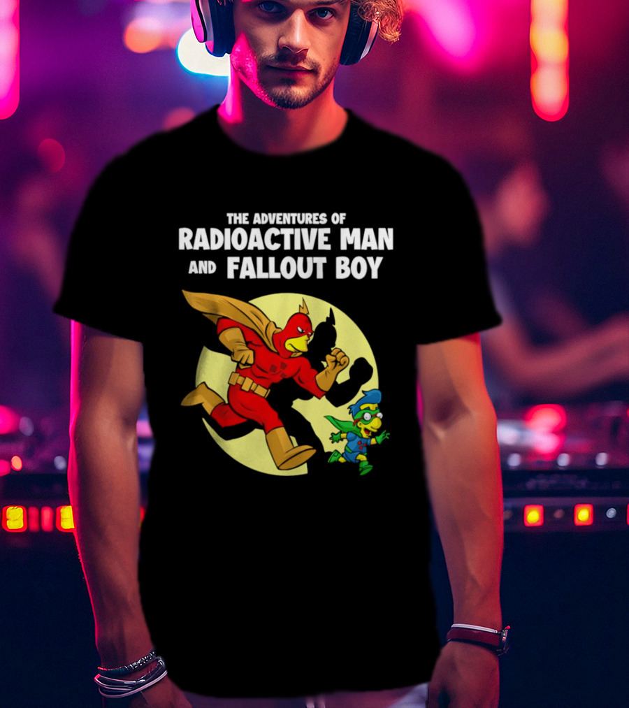 The Adventures Of Radioactive Man And Fallout Boy Comic Hero Duo T-Shirt