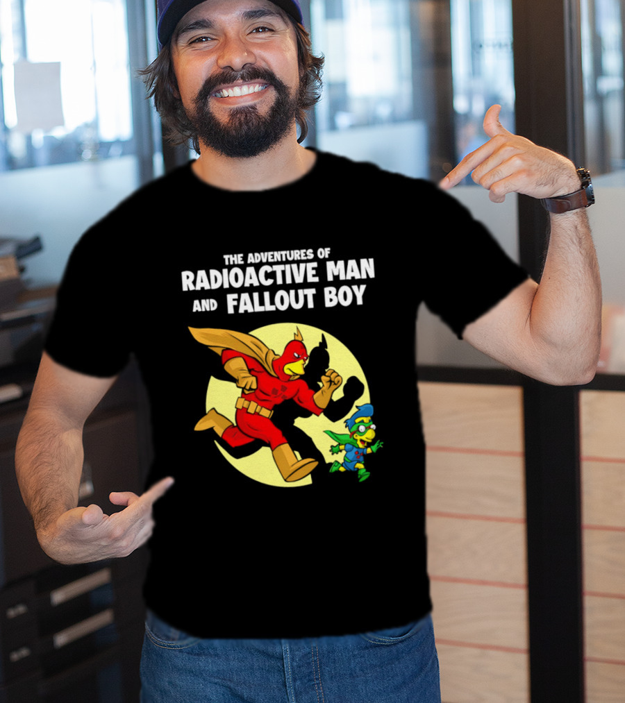 The Adventures Of Radioactive Man And Fallout Boy Comic Hero Duo T-Shirt