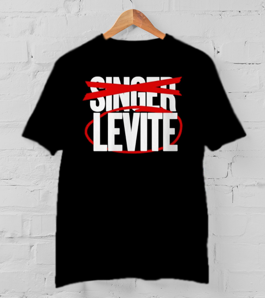 LEVITE Not SINGER Red Crossed Out T-Shirt