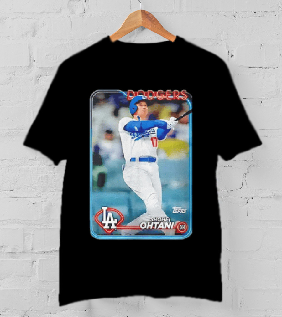 Topps Shohei Ohtani LA Dodgers Batter Neon Script T-Shirt