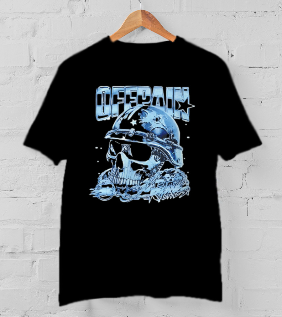 Offpain Riches Skull Helmet Military Style Star T-Shirt
