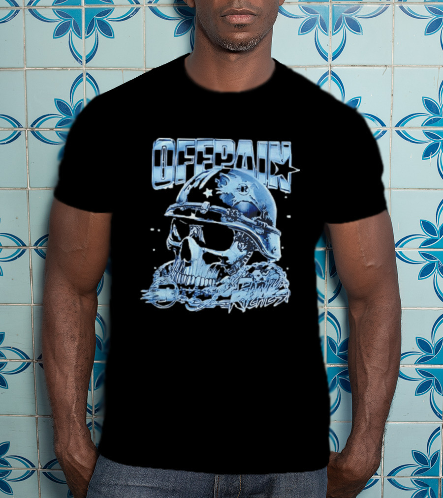 Offpain Riches Skull Helmet Military Style Star T-Shirt