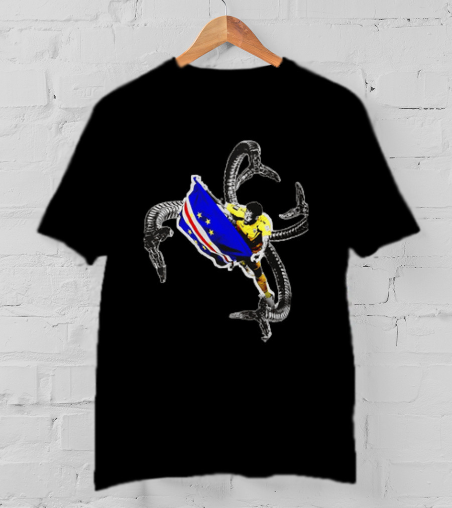 Vozinha Cape Verde National Team Doctor Octopus Mashup Soccer Flag Combination T-Shirt
