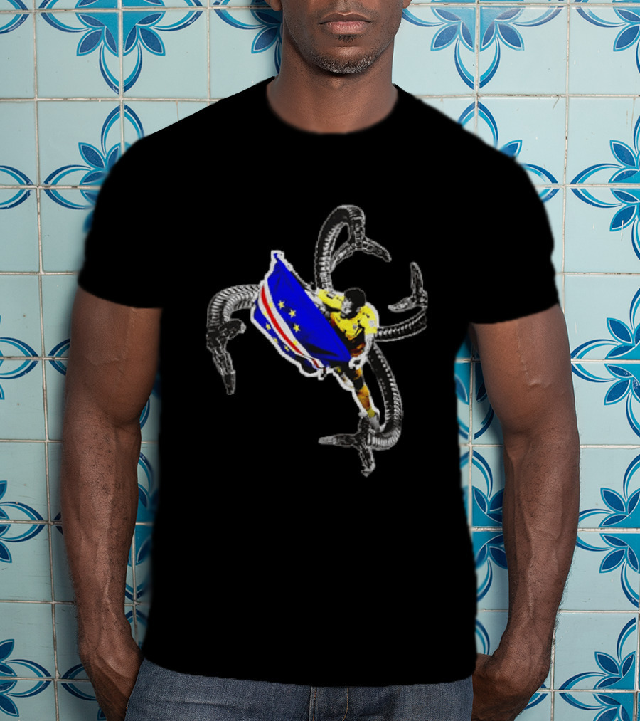 Vozinha Cape Verde National Team Doctor Octopus Mashup Soccer Flag Combination T-Shirt