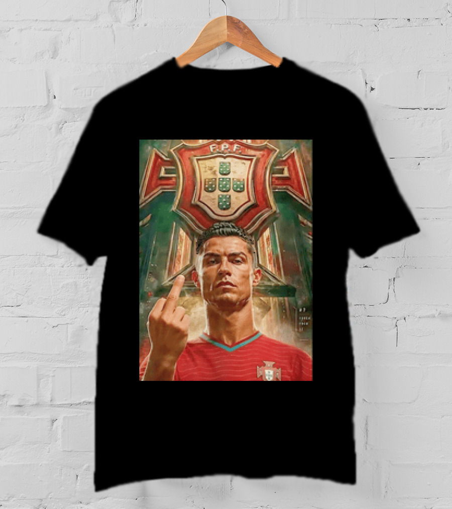 Portugal Soccer CR7 Gesture FIFA Crest T-Shirt
