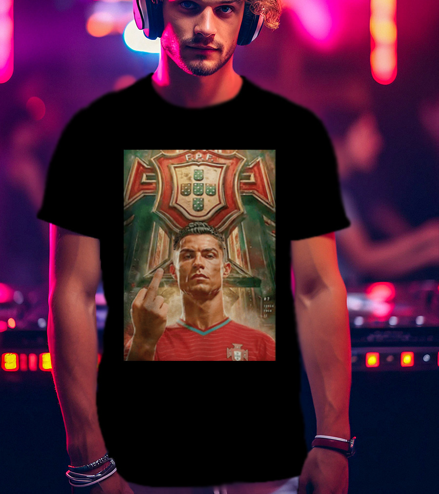 Portugal Soccer CR7 Gesture FIFA Crest T-Shirt