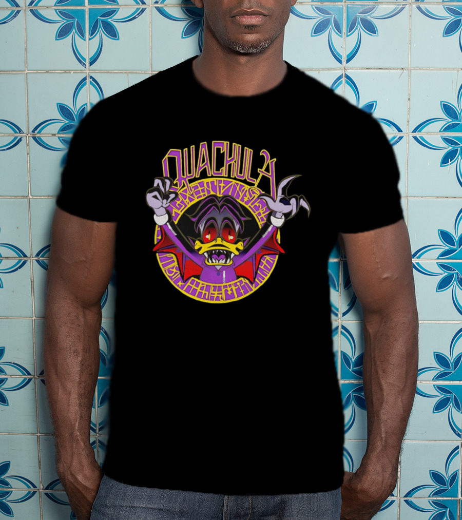 Quackula Vampire Duck Halloween Cartoon T-Shirt