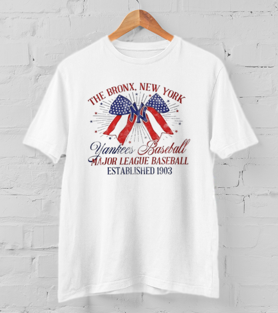 The Bronx New York Yankees Baseball Major League July 4th Established 1903 T-Shirt