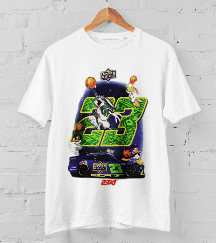 Upper Deck 23 Bugs Bunny Road Runner 23XI Racing Space Jam 30th Anniversary T-Shirt
