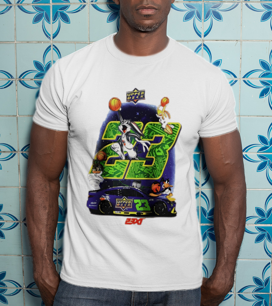 Upper Deck 23 Bugs Bunny Road Runner 23XI Racing Space Jam 30th Anniversary T-Shirt