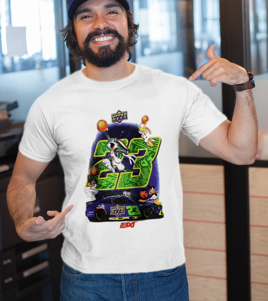 Upper Deck 23 Bugs Bunny Road Runner 23XI Racing Space Jam 30th Anniversary T-Shirt