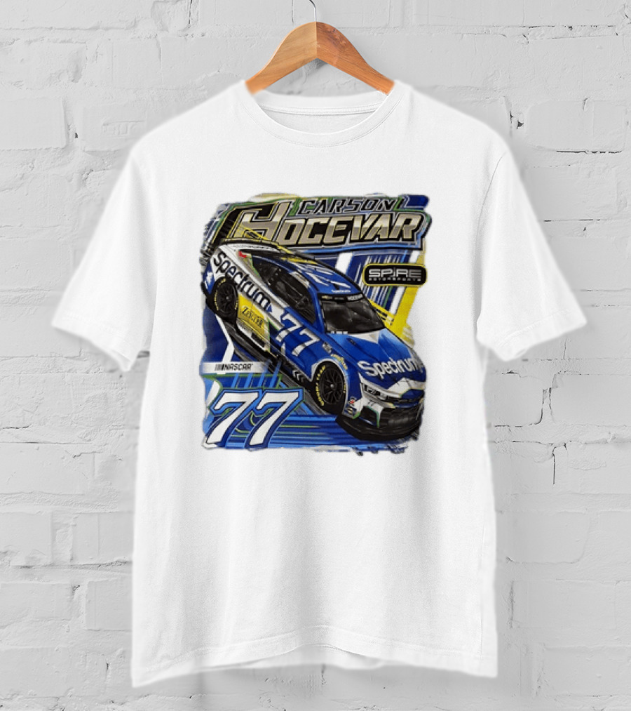Carson Hocevar 77 Spectrum Chevrolet Camaro Spire Motorsports NASCAR Racing Team T-Shirt