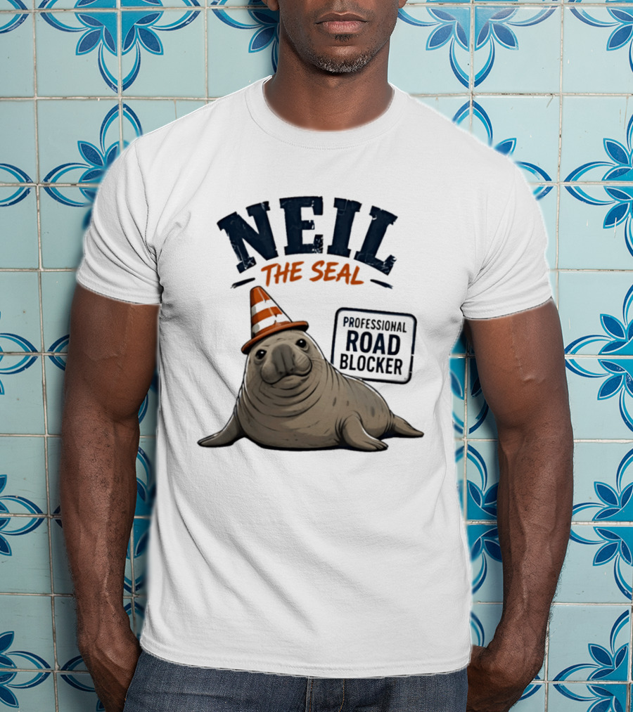 Neil The Seal Traffic Cone Hat Professional Road Blocker T-Shirt