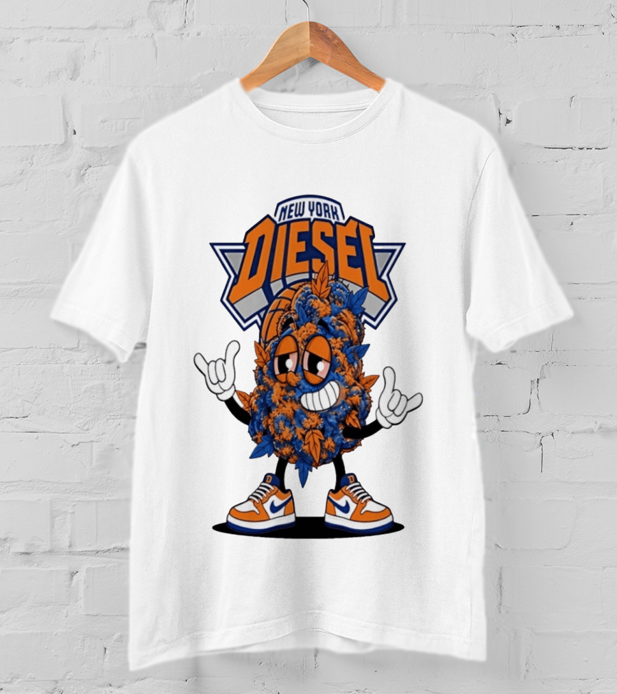 New York Diesel Basketball Weed Character Sneakers T-Shirt