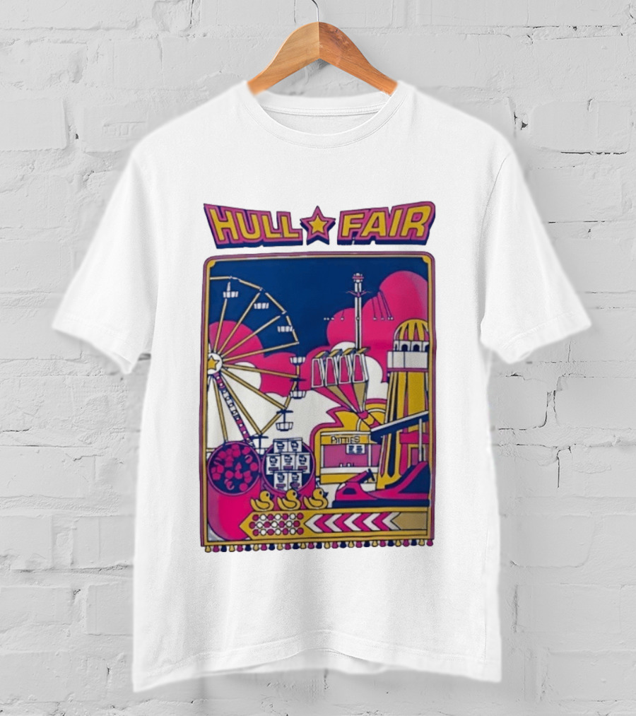 Hull Fair Ferris Wheel Carnival Rides And Helter Skelter T-Shirt