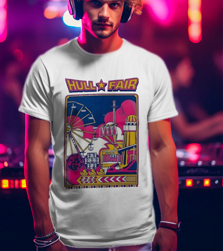 Hull Fair Ferris Wheel Carnival Rides And Helter Skelter T-Shirt