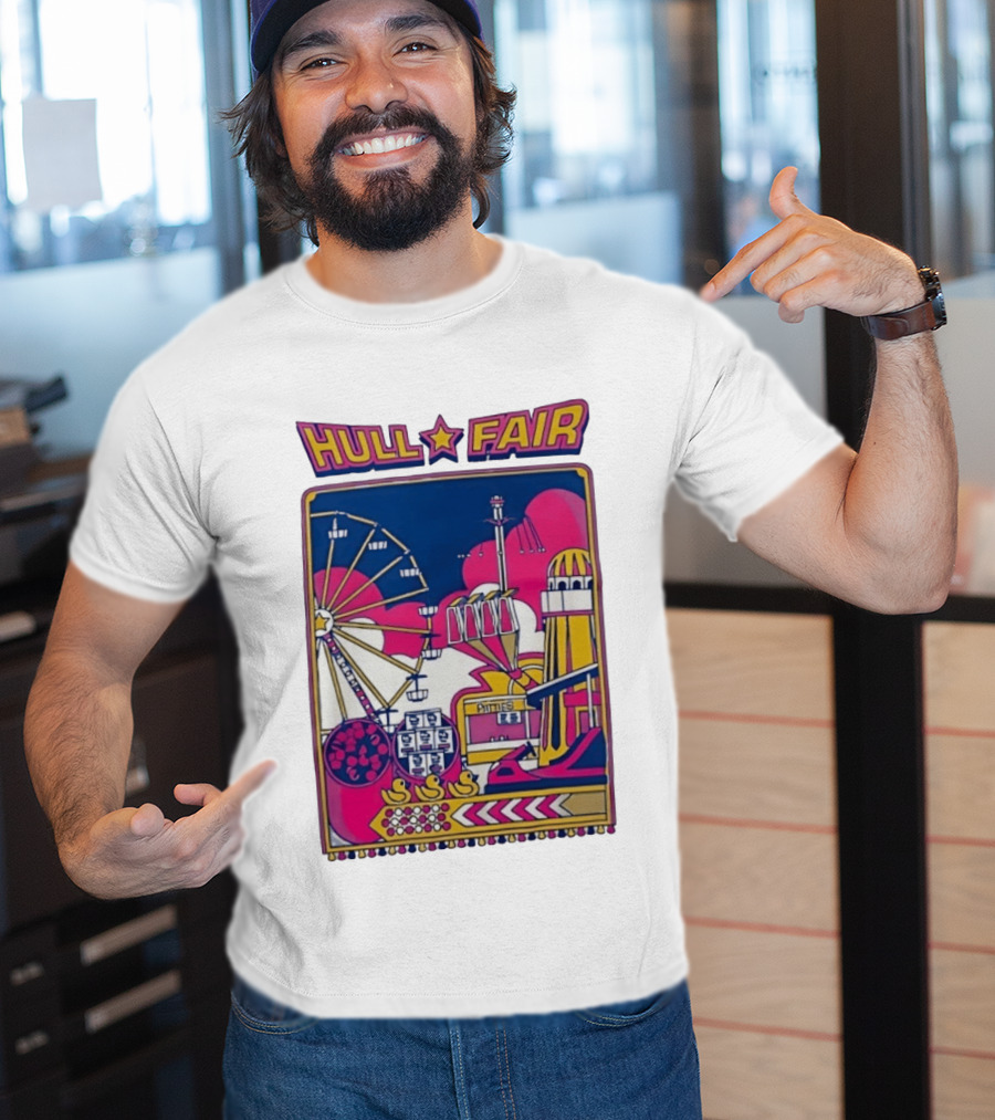 Hull Fair Ferris Wheel Carnival Rides And Helter Skelter T-Shirt
