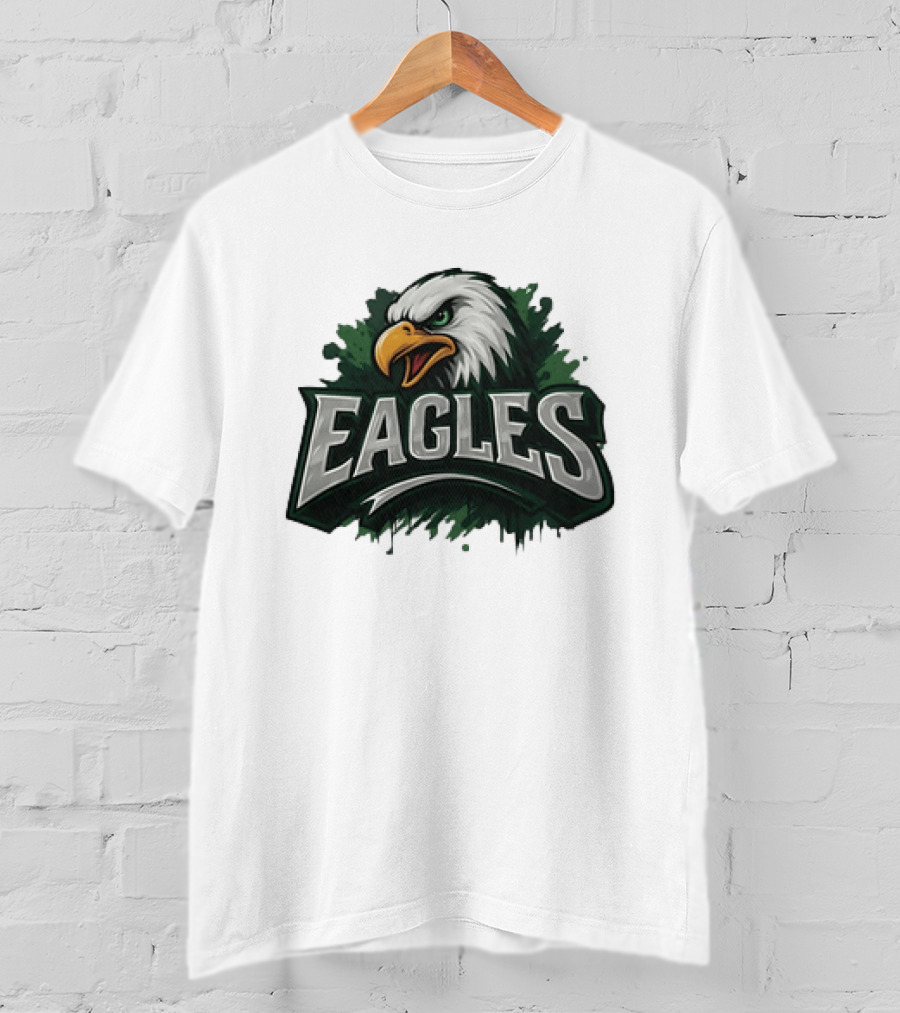 Philadelphia Eagles Distressed Graffiti Style Eagles Head T-Shirt