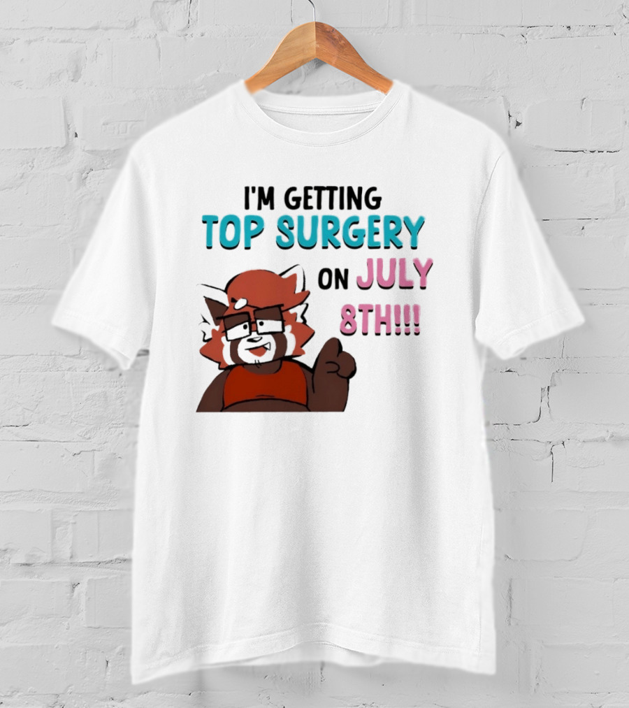 I'm Getting Top Surgery On July 8th Cartoon Character Announcement T-Shirt