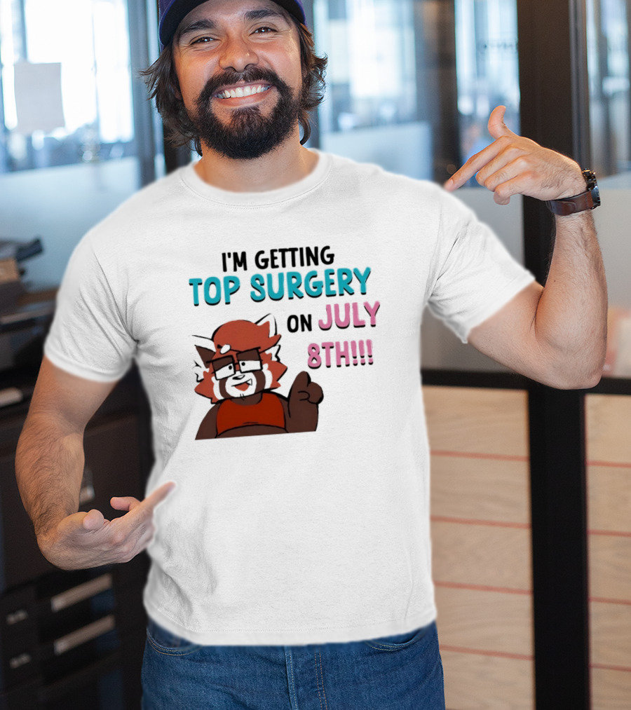 I'm Getting Top Surgery On July 8th Cartoon Character Announcement T-Shirt