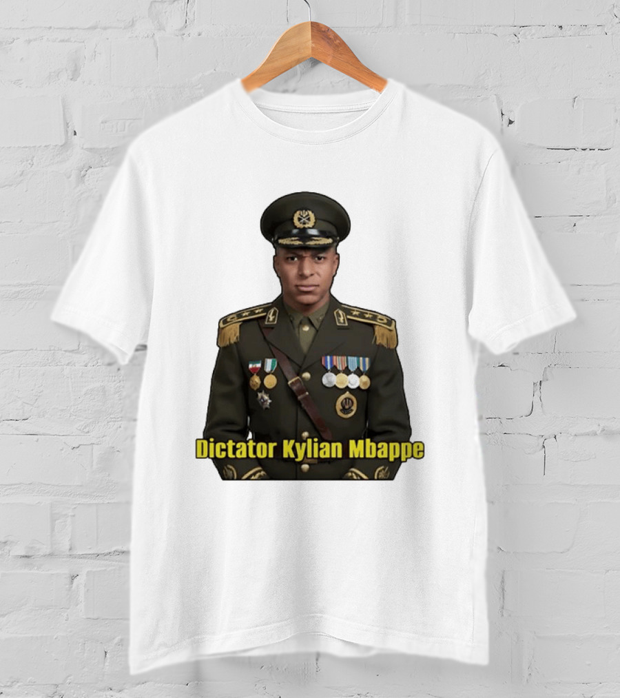 Kylian Mbappe France National Team Dictator Kylian Mbappe Military Uniform T-Shirt