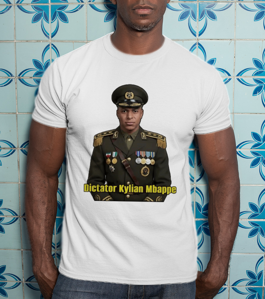 Kylian Mbappe France National Team Dictator Kylian Mbappe Military Uniform T-Shirt