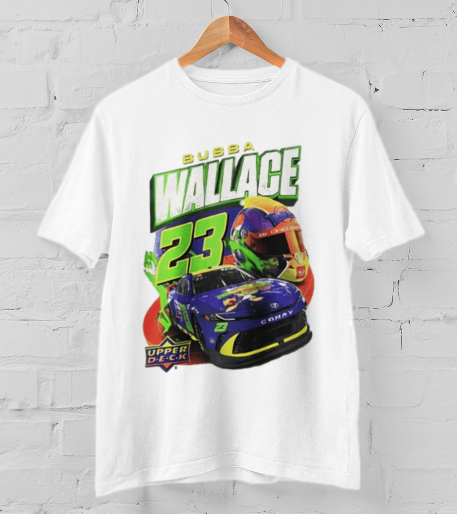 Space Jam's 30th Anniversary Bubba Wallace 23 Upper Deck Racing Car Helmet T-Shirt