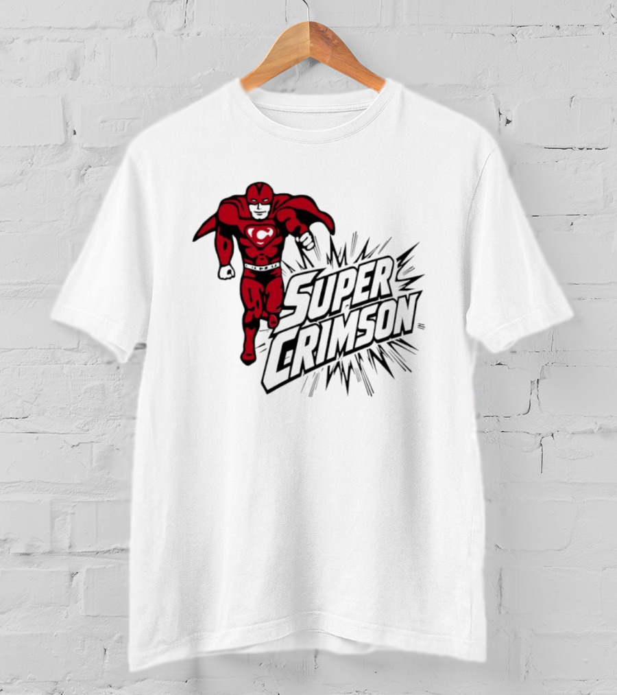 Super Crimson Hero Heart Emblem Burst T-Shirt