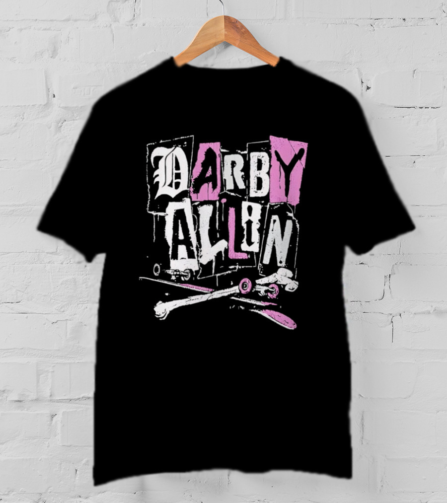 AEW Darby Allin Skateboard Hammer Grunge Graffiti T-Shirt