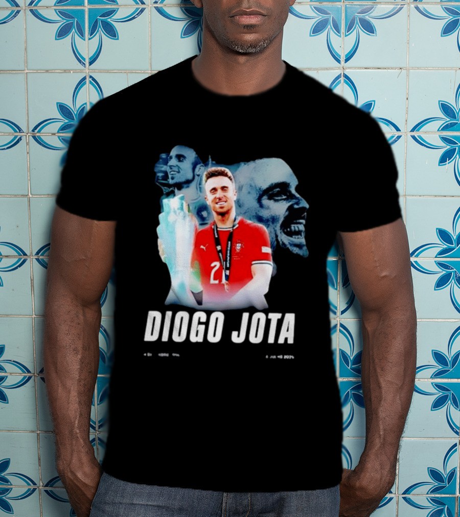 Diogo Jota Portugal National Football Team Collage 4 Dezembro 1996 8 Julho 2026 T-Shirt