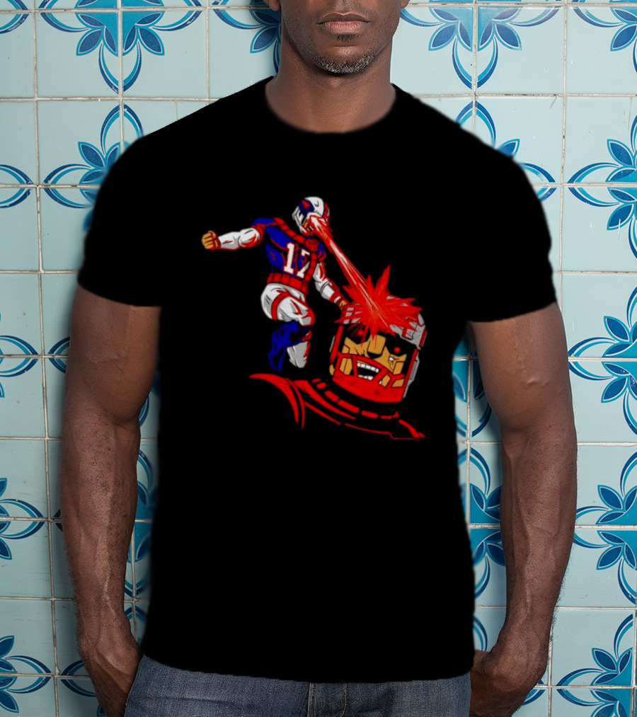 Buffalo Bills Josh Allen Laser Eyes Vs. Bo Jackson Battle Arena T-Shirt