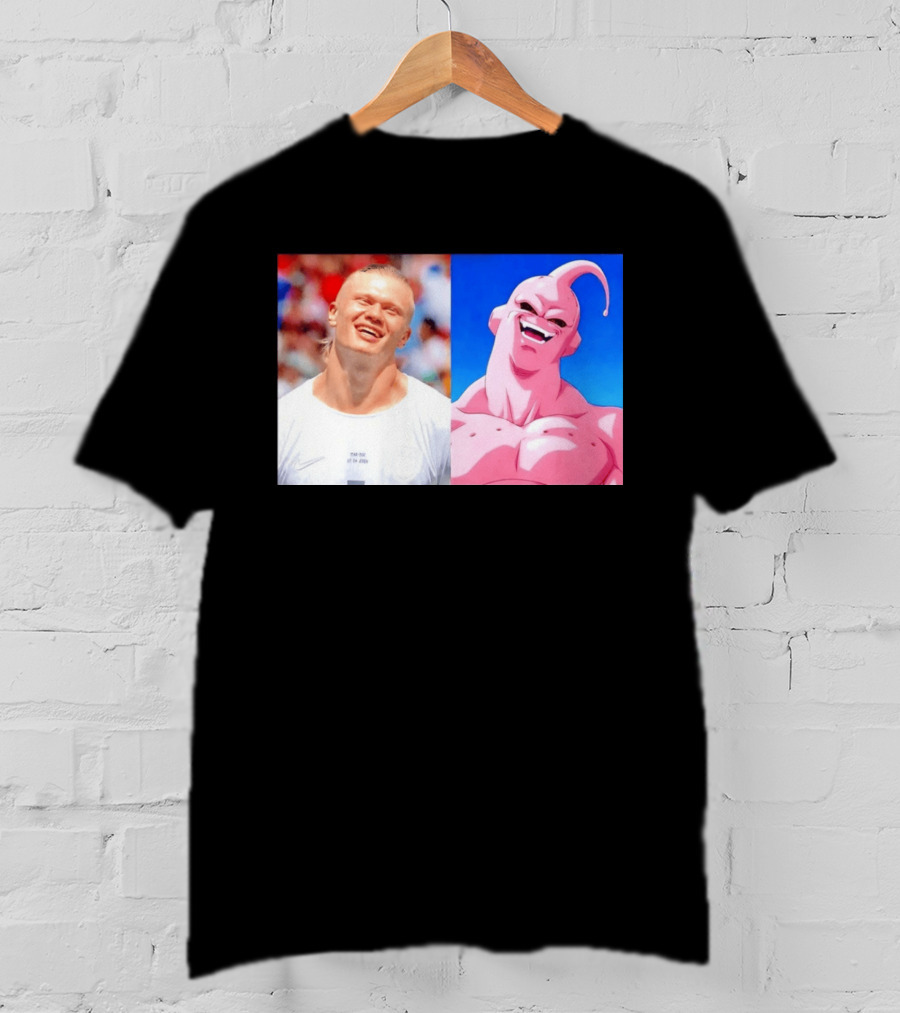 Erling Haaland Majin Buu Dragon Ball Z Comparison T-Shirt