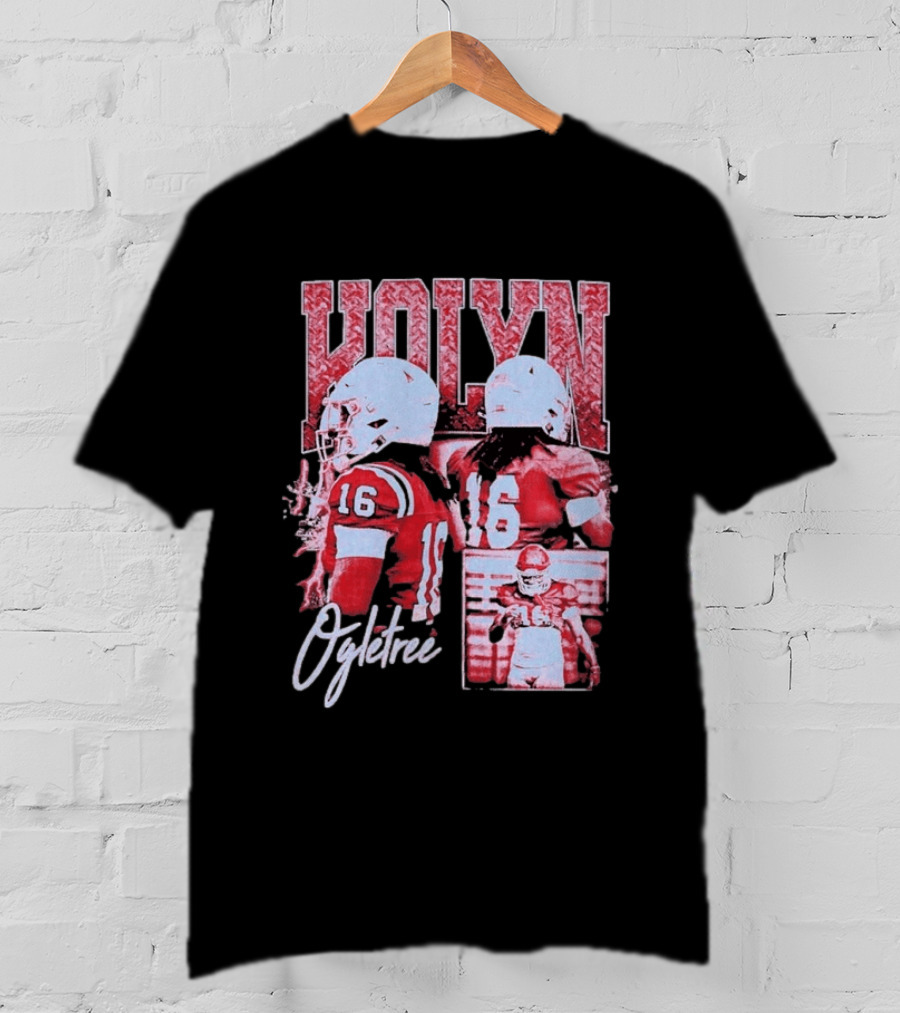 Kolyn Ogletree Number 16 Football Action Georgia Bulldogs T-Shirt