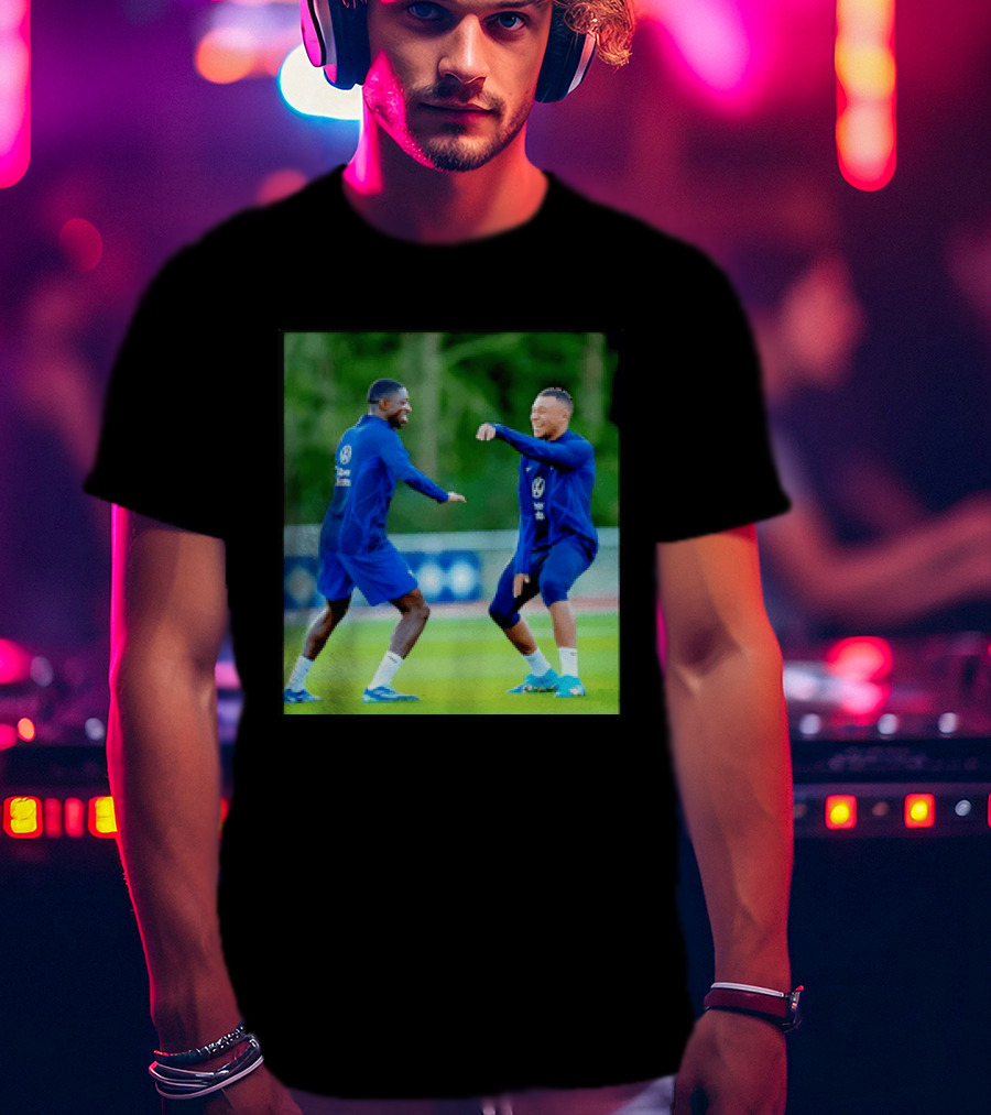 Kylian Mbappe Ousmane Dembele France National Football Team Training France Football Kings Of Europe T-Shirt