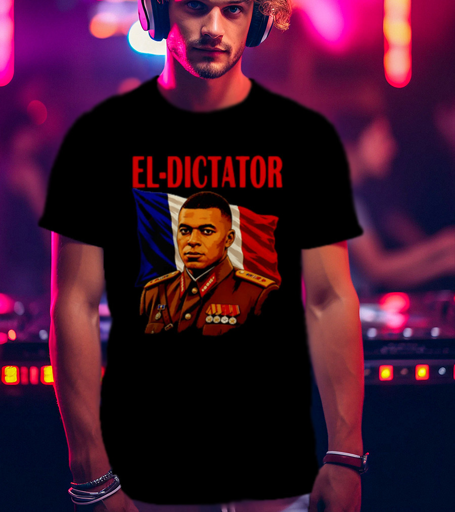 Kylian Mbappe El Dictator French Flag Concept T-Shirt