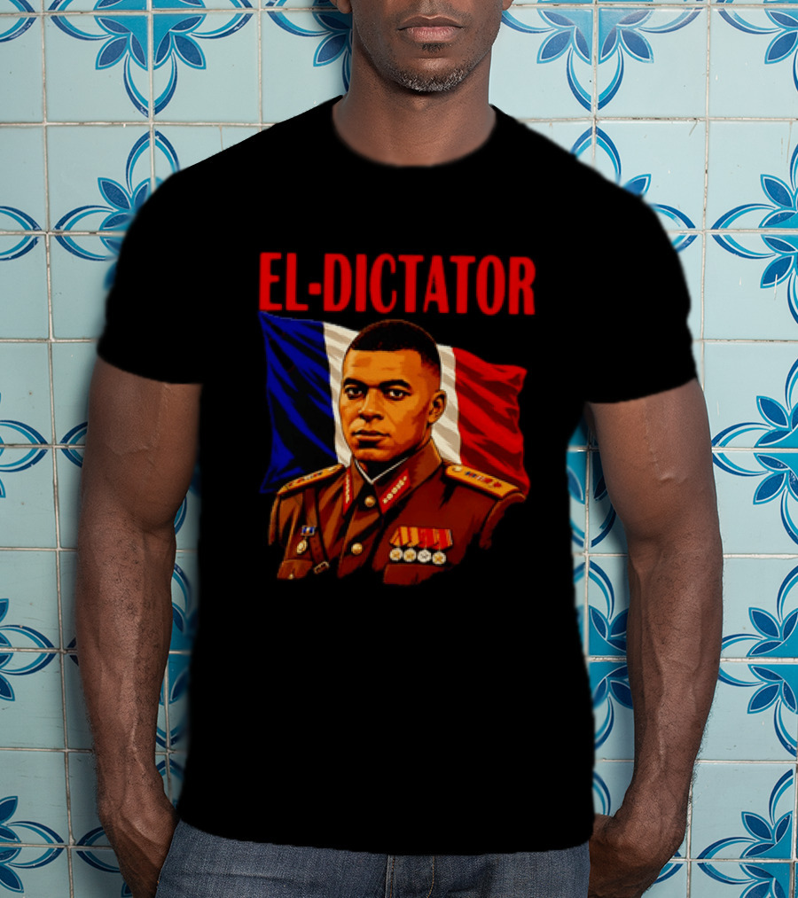 Kylian Mbappe El Dictator French Flag Concept T-Shirt