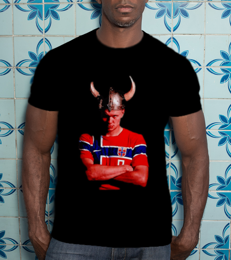 Erling Haaland Norway National Football Team Viking Helmet T-Shirt