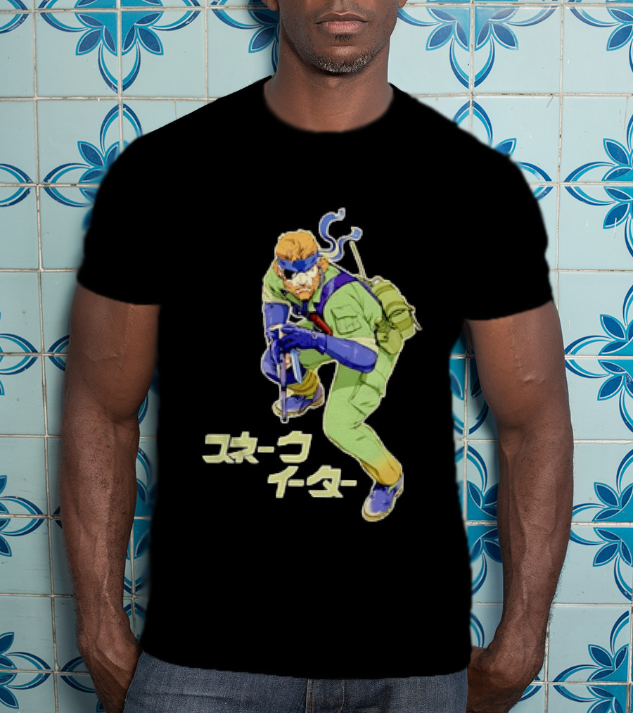 Naked Snake Metal Gear Solid Snake Eater Crouching Pose Japanese T-Shirt
