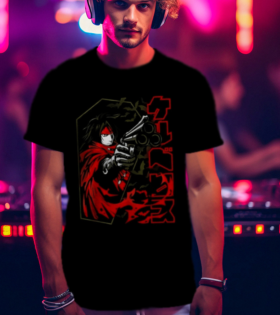 Vincent Valentine Final Fantasy VII Lock N Load Manga T-Shirt