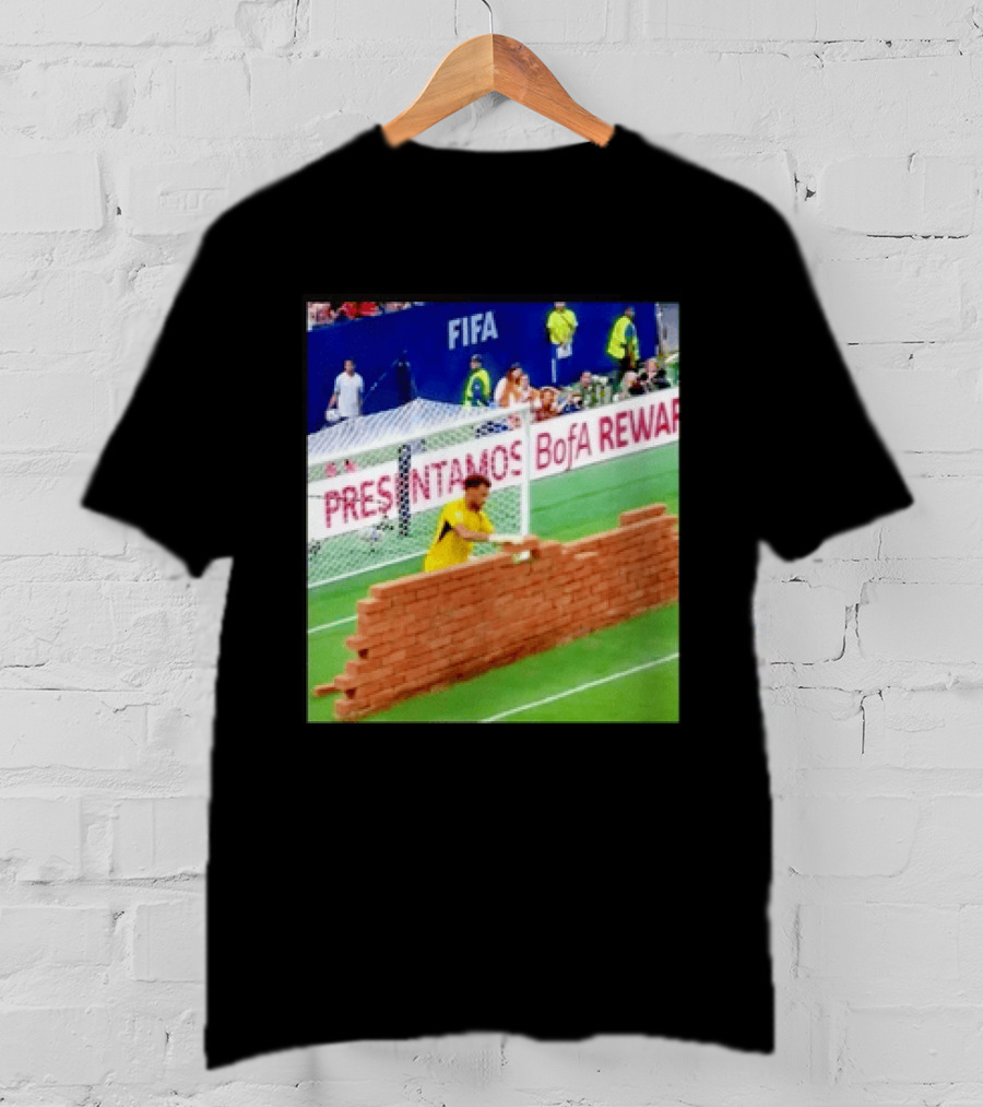 Vozinha Cape Verde FIFA Goalkeeper Meme Brick Wall Soccer Humor T-Shirt